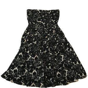 The Limited Black/Cream Floral Cocktail Dress